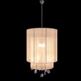 Square Shade Luster Ceiling Lamp 3d model