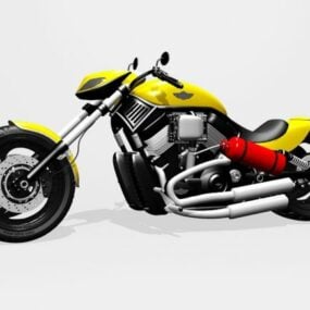 Model 3d Sepeda Motor Olahraga Harley Davidson
