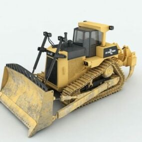 Modello 3d del bulldozer cingolato pesante