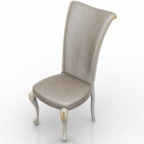 Leather Dining Chair High Back 3d model