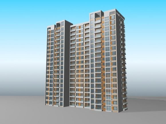 Highrise Apartment Building Block