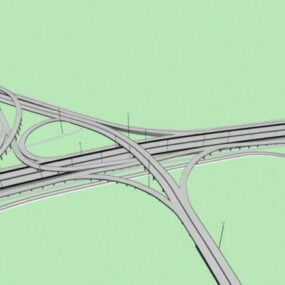 Carretera de intercambio de autopistas modelo 3d