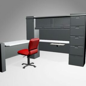 مكتب عمل مكتب منزلي نموذج ثلاثي الأبعاد