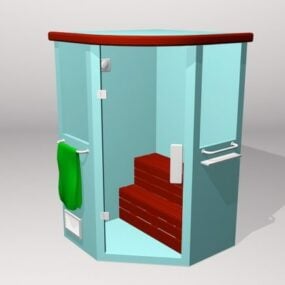 مجموعة أثاث غرفة البخار المنزلية نموذج ثلاثي الأبعاد
