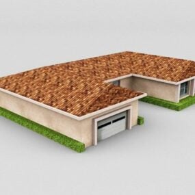 Dark Shade Minimalist Style Living Room 3d model