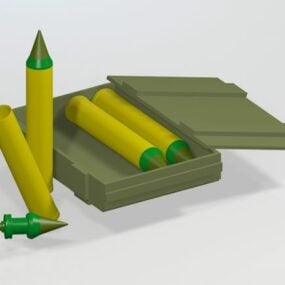 Mô hình 3d gói đạn pháo Howitzer