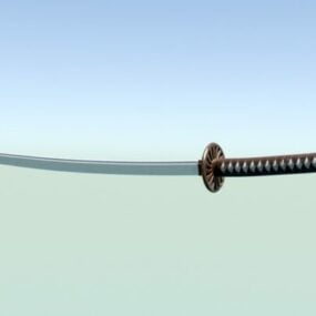Modello 3d della spada Ninja Katana