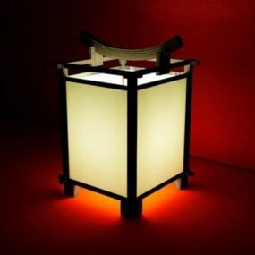 Antik japansk lampa 3d-modell