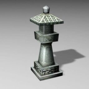 Japanese Stone Lantern 3d model