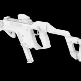 Model 3d Pistol Kecil Vektor Kriss