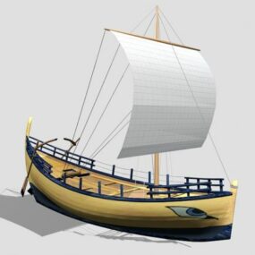 3D model starověké lodi Kyrenia
