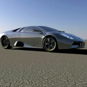 Mô hình 3d Lamborghini Aventador màu xám