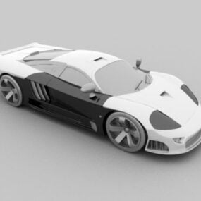 Model 3d Mobil Olahraga Lamborghini Putih