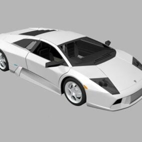 Hvid Lamborghini Murcielago Roadster 3d-model