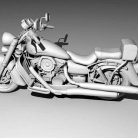 Modello 3d di motocicletta da crociera di grandi dimensioni