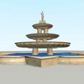 Large Marble Fountain 3d model