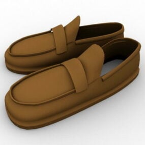 Leather Boat Shoes 3d model