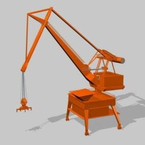 Luffing Crane Machine 3d-modell