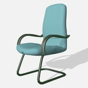 نموذج كرسي الكابولي باللون الأزرق الفاتح ثلاثي الأبعاد