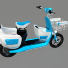 Blue Moped Scooter