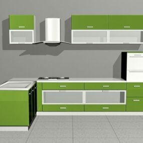 Bed Children With Under Cabinet 3d model