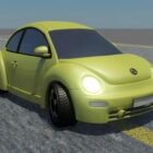 Lime Volkswagen Beetle Car