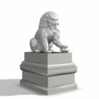 Chinese Ancient Lion Sculpture