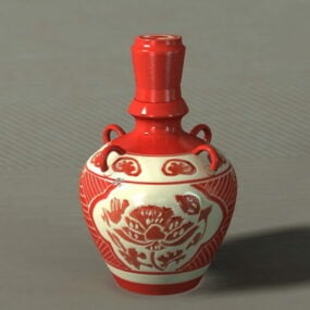 Liquor Pottery Vase 3d model
