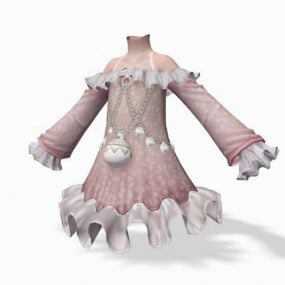 3D model šatů ve stylu Kawaii