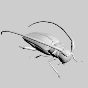 Model 3d Serangga Kumbang Longhorn