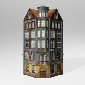 19th Century Commercial Building 3d model
