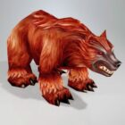 Low Poly Angry Bear Character