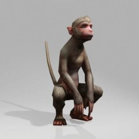 Monkey Lowpoly Animal 3d model