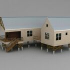 Low Poly Rural Country House