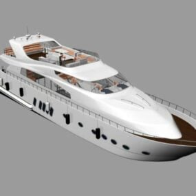 3д модель роскошной частной яхты