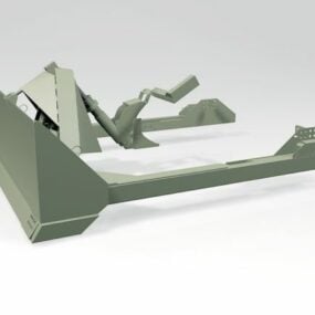M1谢尔曼推土机刀片3d模型