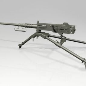 ปืนกล M2 Browning โมเดล 3 มิติ