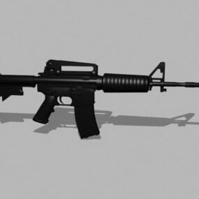 Musta M4a1 Carbine 3d malli