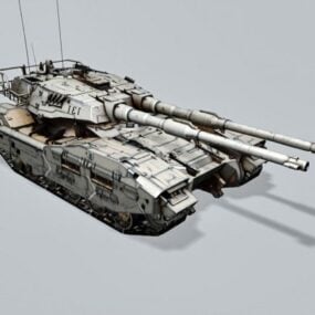 M61a5 Battle Tank 3d-model
