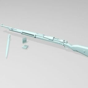 Fusil Mauser avec support modèle 3D