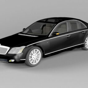 نموذج سيارة سيدان طراز التسعينيات ثلاثي الأبعاد
