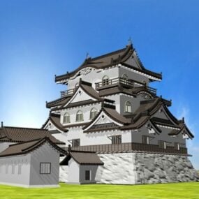 Medieval Japanese Castle 3d model