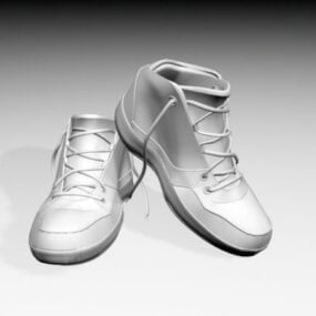 Heren witte mode sneakers 3D-model