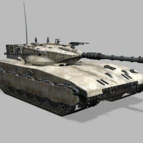 Modelo 3d do tanque de batalha Merkava