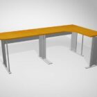 L Shaped Desk Metal Frame Furniture