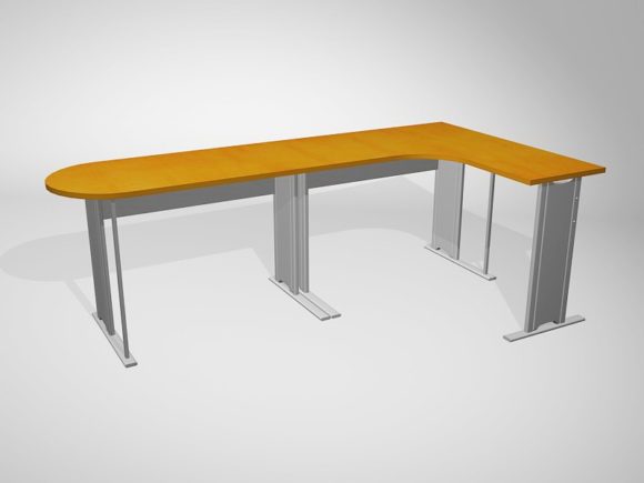 L Shaped Desk Metal Frame Furniture