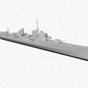 3D-Modell eines allgemeinen militärischen Schlachtschiffs