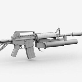 Us M4a1 Carbine Rifle 3d model