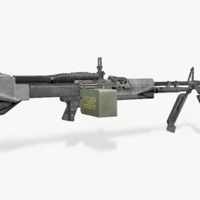 Army M60 Machine Gun 3d-modell