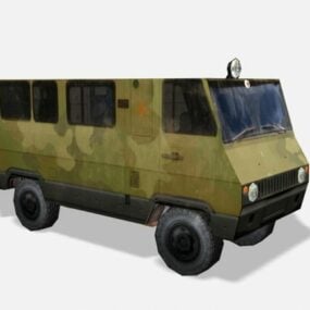 Modello 3d del furgone medico militare